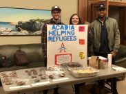 Students from Acadia Helping Refugees and the Acadia University Psychology Association fundraise for local refugees.